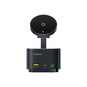 baseus magpro ii 7 in 1 hub wireless charger 15w black
