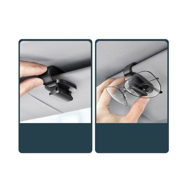 baseus platinum vehicle eyewear clip (paste type) black (acyjn a01)