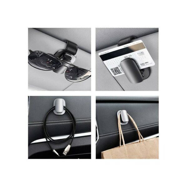 baseus platinum vehicle eyewear clip (paste type) black (acyjn a01)
