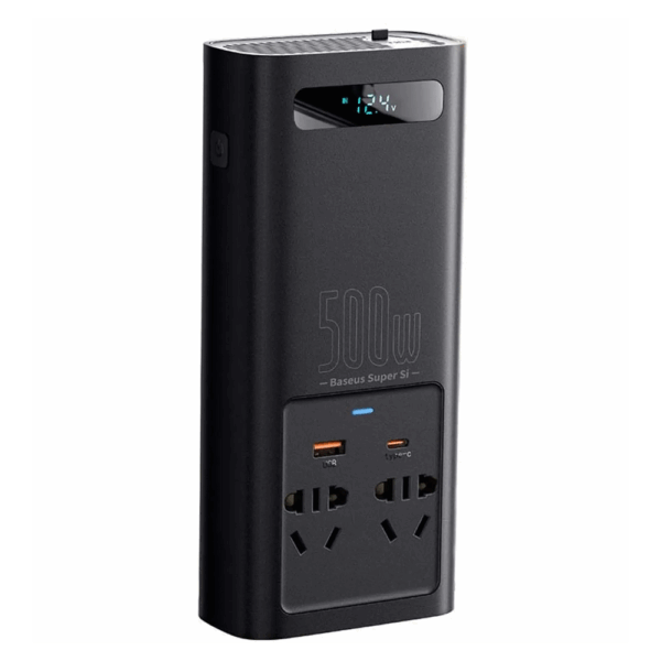 baseus super si power inverter 500w (220v cn/eu) black (bs ci50 02)