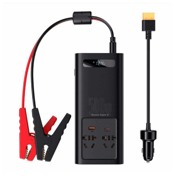baseus super si power inverter 500w (220v cn/eu) black (bs ci50 02)