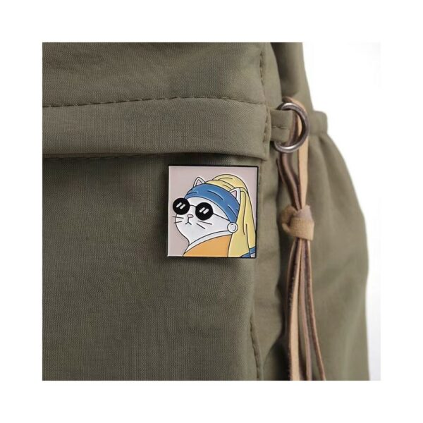 cat in sunglasses enamel pin
