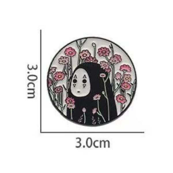 ghibli totoro and no face enamel pins