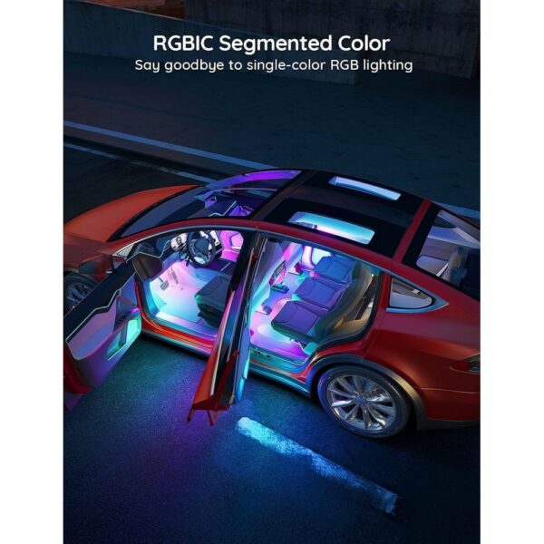 govee rgbic interior car lights without remote control (h7090)