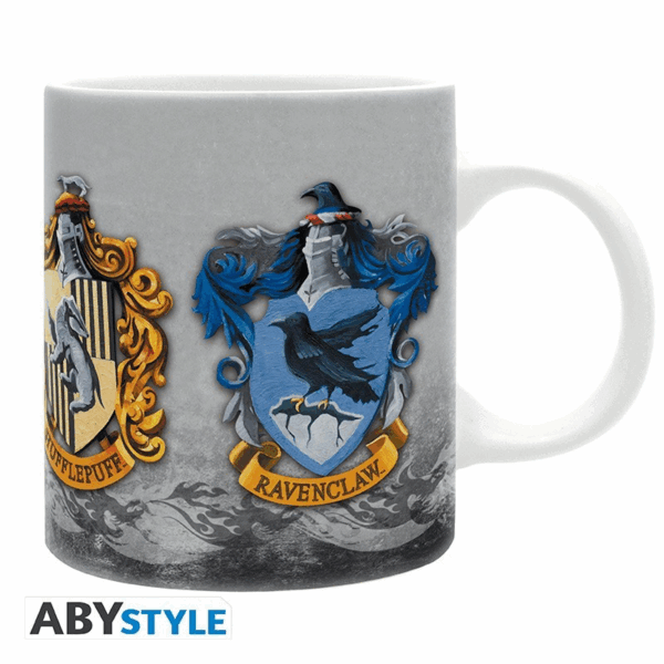 harry potter pck mug 320ml + acryl + postcards "hogwarts" (abypck281)