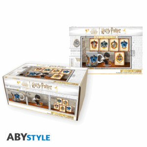 harry potter pck mug 320ml + acryl + postcards "hogwarts" (abypck281)