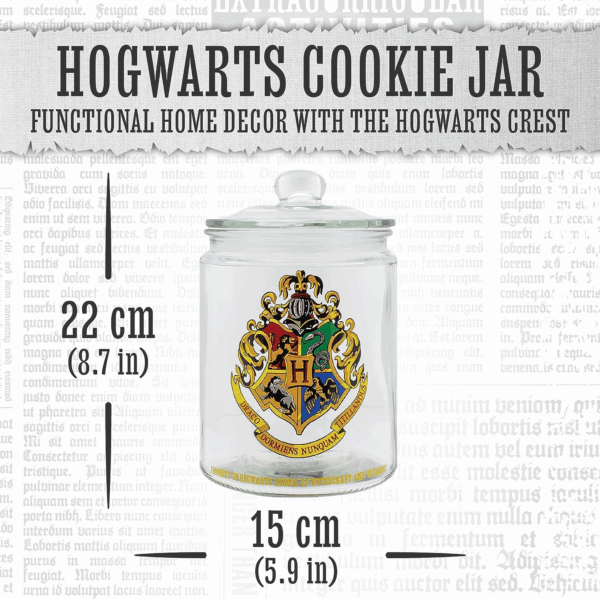 paladone harry potter hogwarts glass cookie jar
