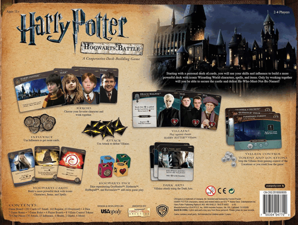 harry potter hogwarts battle cooperative deck building card game