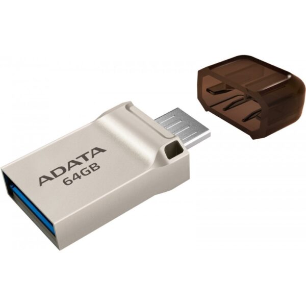 adata 64 gb uc360 usb 3.1 on the go flash drive usb a and microusb port