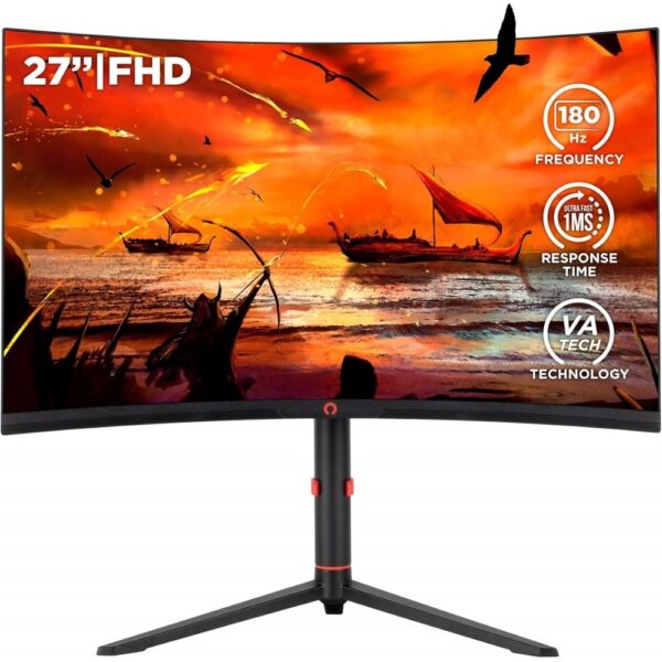 konix drakkar shadow 27" curved gaming monitor (3328170290753)