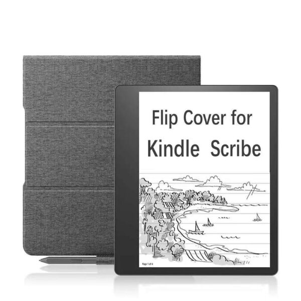 kindle scribe flip cover (grey)