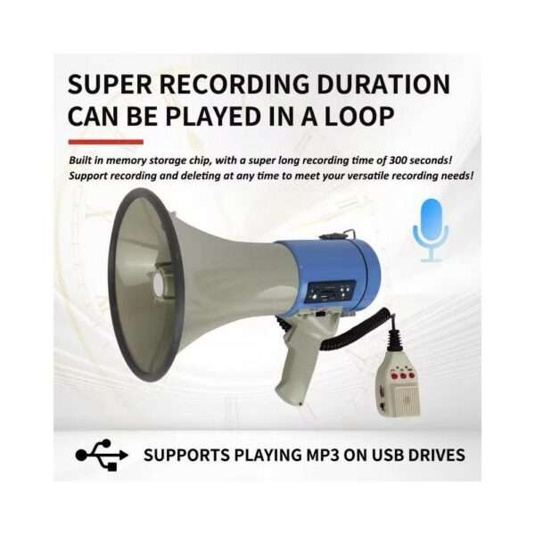 megaphone with siren bullhorn