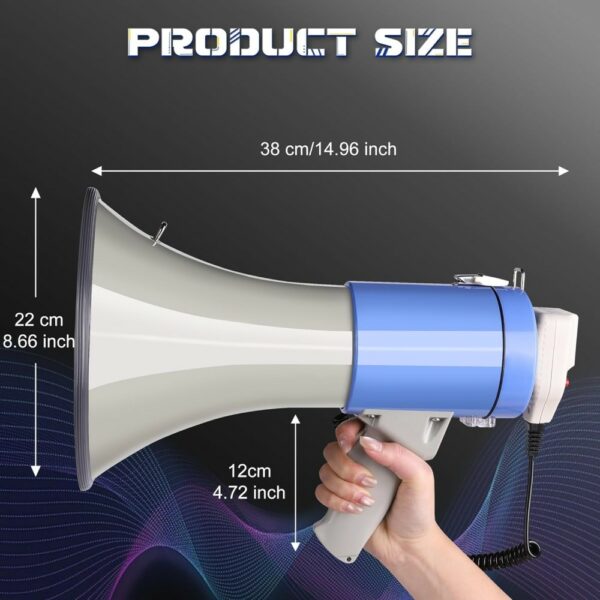 megaphone with siren bullhorn
