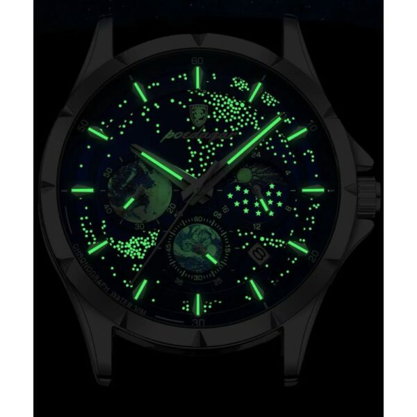 poedagar men's genuine leather watch