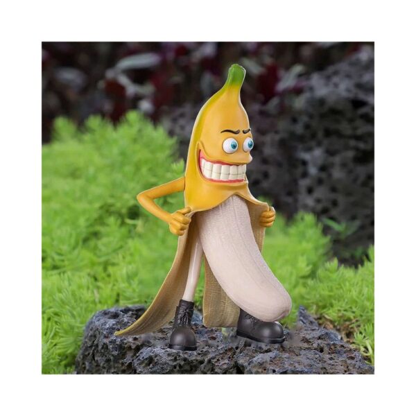 peeled banana man statue