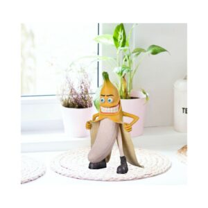 peeled banana man statue