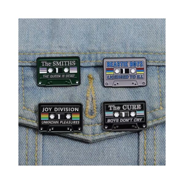 punk tapes cd card enamel pins