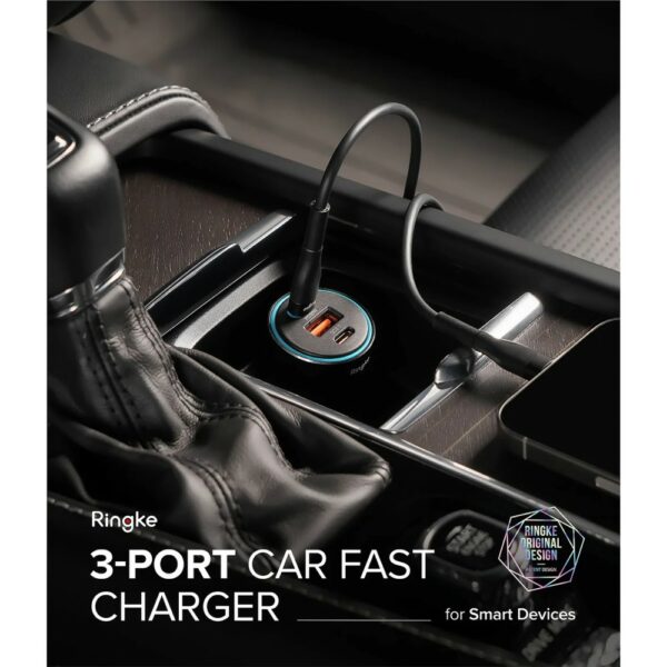 ringke 3 port car fast charger