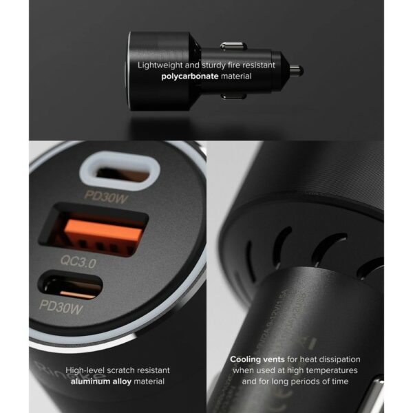 ringke 3 port car fast charger