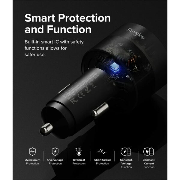 ringke 3 port car fast charger