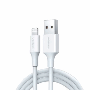 ugreen 20728 usb a male to lightning male cable nickel plating abs shell 1m (white) (6957303827282)