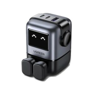 ugreen 25686 nexode 65w 3 port gan fast charger uk (black)