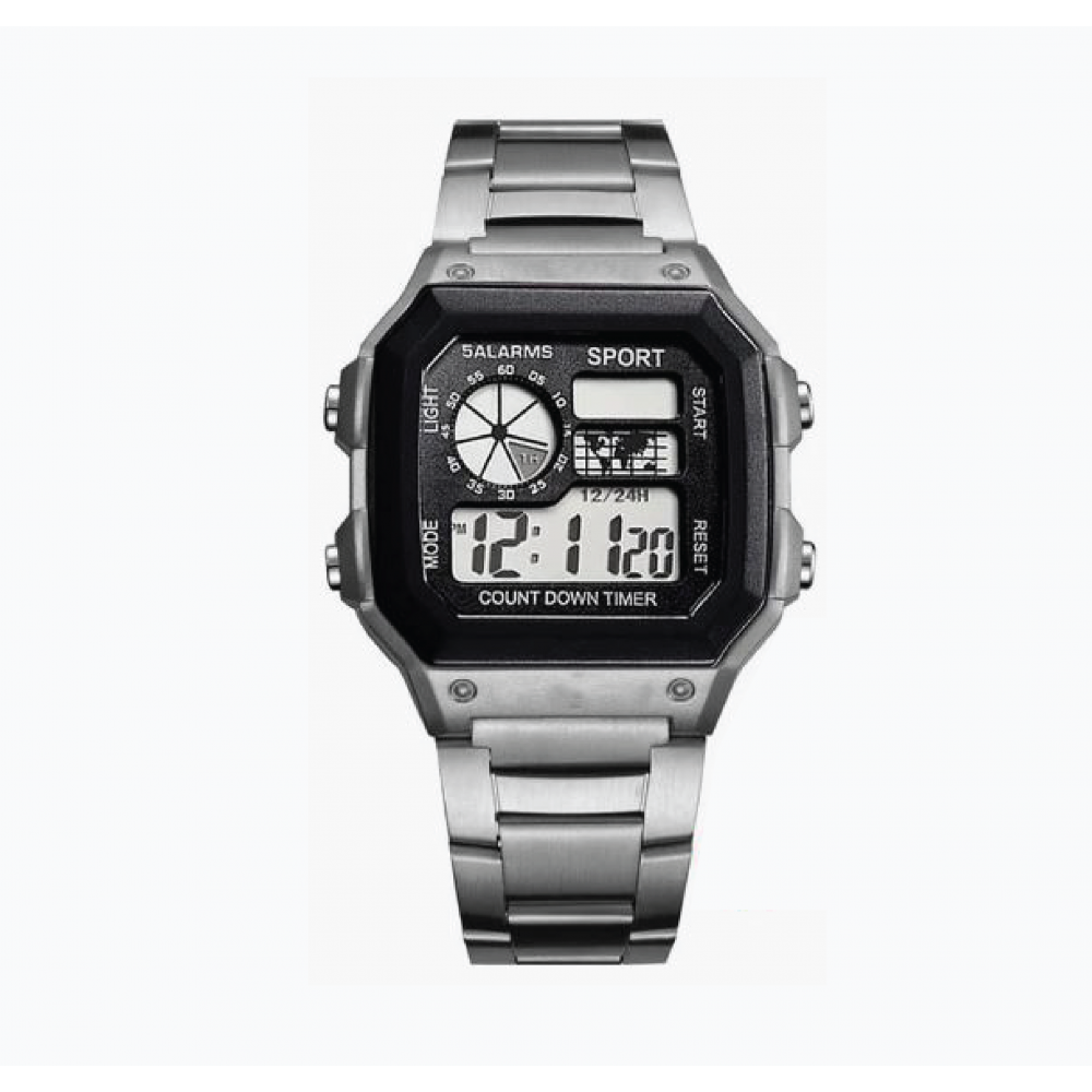 stainless steel digital watch