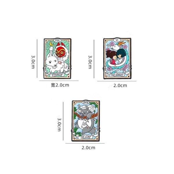 studio ghibli panel art enamel pins