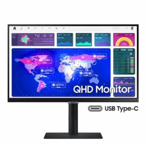 samsung 24" qhd monitor with ips panel and usb type c (ls24a600ucuxe)