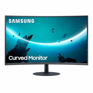 samsung 27" curved monitor (lc27t550fdmxzn) fhd monitor, flicker free, built in speaker