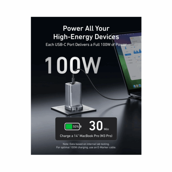 anker gan charger 100w 3 ports (a2688241)