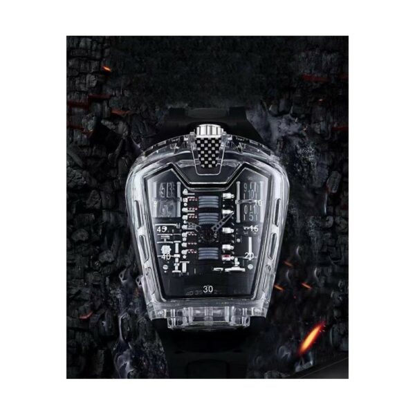 transparent men's watch