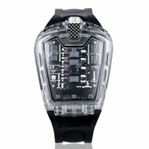 transparent men's watch