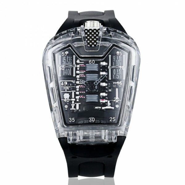 transparent men's watch