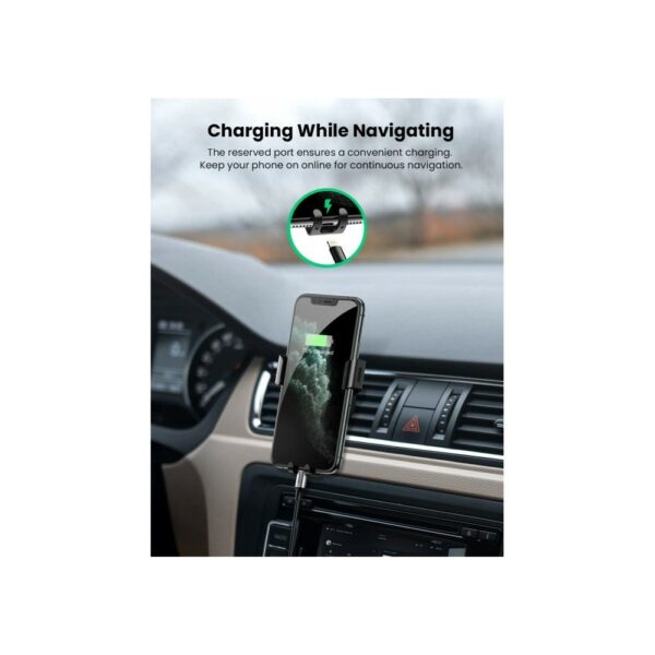 ugreen 40907 gravity drive air vent mount phone holder (deep black)