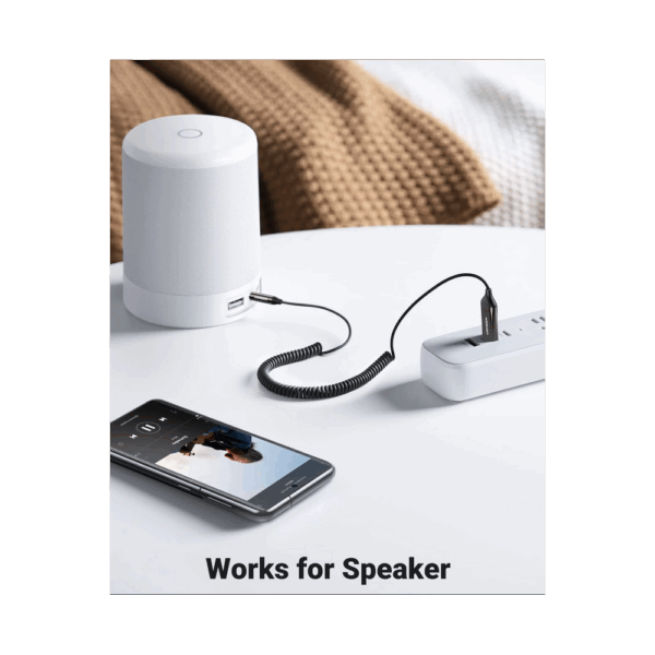 ugreen 70601 bluetooth car receiver aux with mic (space gray)
