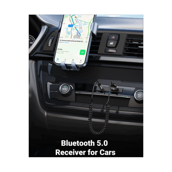 ugreen 70601 bluetooth car receiver aux with mic (space gray)