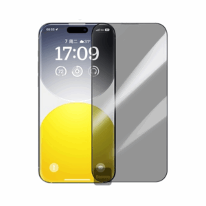 baseus diamond full coverage 28* privacy protection tempered glass for ip 15 pro max