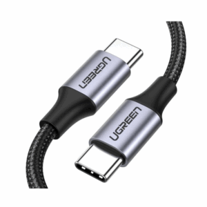 ugreen 60128 usb a 2.0 to usb c cable nickel plating aluminum braid 2m (black)