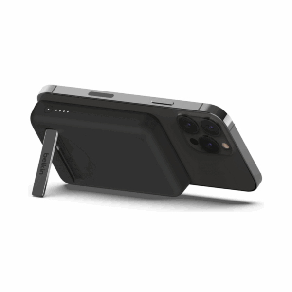 belkin magnetic wireless power bank 5k + stand (bpd004btbk/wt)