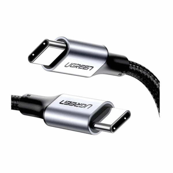 ugreen 70428 usb c to usb c 2.0 cable 100w alu case with braid 1.5m (space gray)