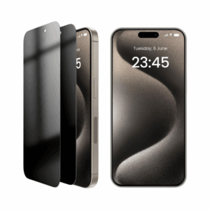 ugreen 25622 privacy screen protector with installation frame for iphone 15 pro (1 pack)