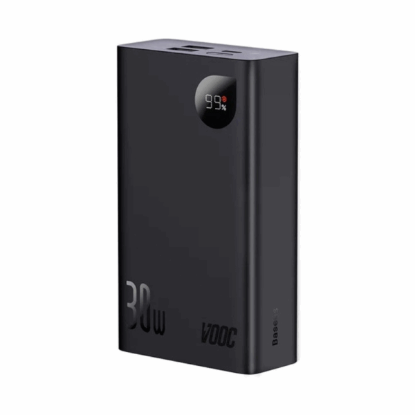 baseus adaman2 digital display fast charge power bank 30w 20000mah black (vooc edition)