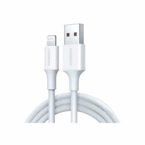 ugreen 20728 usb a male to lightning male cable nickel plating abs shell 1m (white) (6957303827282)