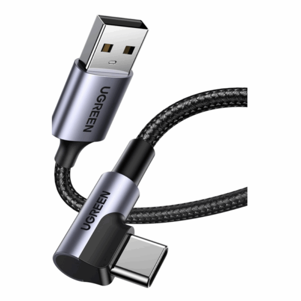 ugreen 50942 right angle usb a to usb c cable 2m (space gray)
