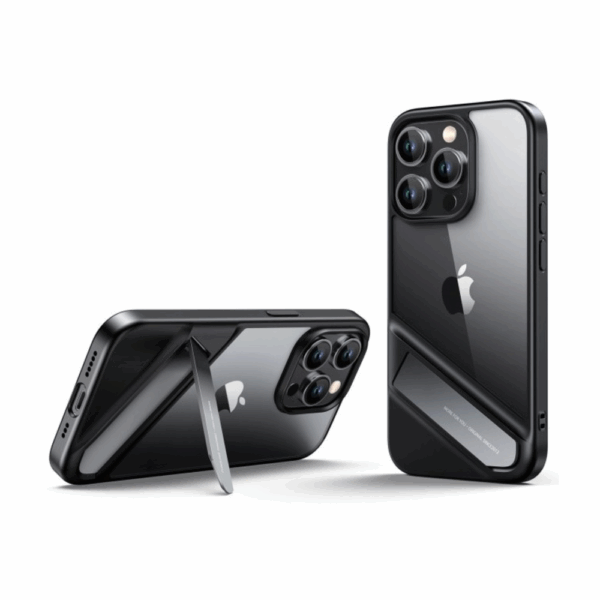 ugreen 25406 kickstand protective case for iphone 15 pro (black)