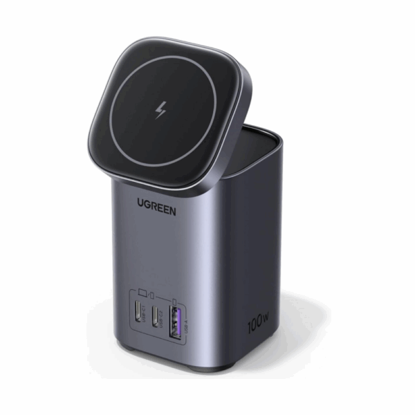ugreen 15169 100w 2 in 1 gan charging station uk (space gray)