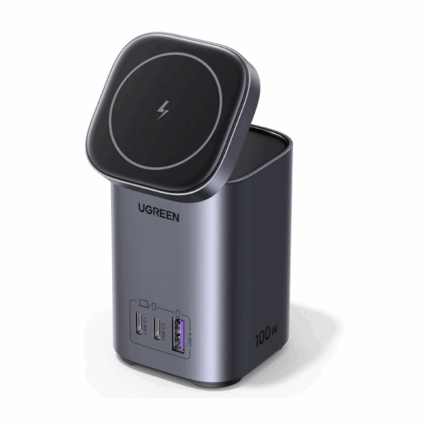 ugreen 15076 100w 2 in 1 gan charging station eu (space gray)