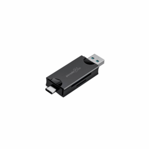 porodo blue 2 in 1 card reader with card holder black