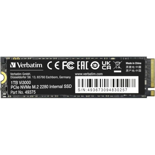 verbatim vi3000 pcie nvme m.2 ssd